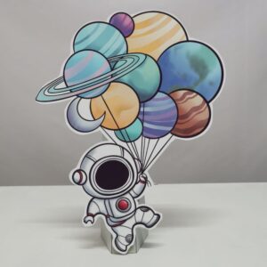 Astronot Galaksi Doğum Günü Maketi - Ayaklı