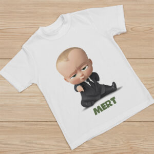 Boss Baby Temalı Kişiye Özel Baskılı Tişört