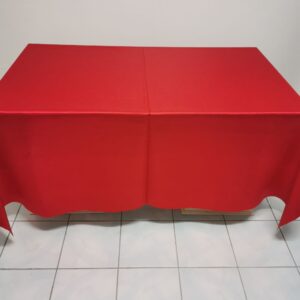 Kırmızı Saten Masa Örtüsü