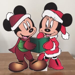 Mickey ve Minnie Kış Konsept Parti Maketi - Ayaklı