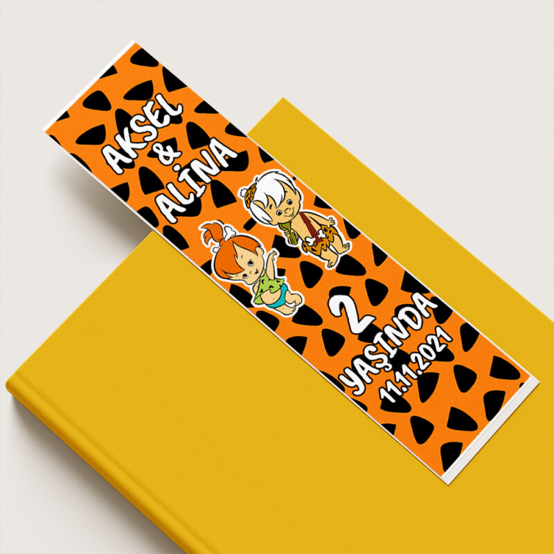 Bambam ve Çakıl Kitap Ayracı Hediyelik - 10lu Paket