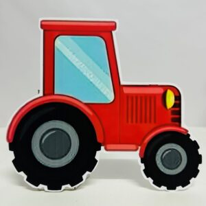 Çiftlik Tema Kırmızı Traktör Parti Maketi - Ayaklı