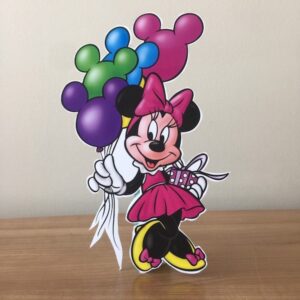 Balonlu Minnie Mouse Doğum Günü Maketi - Ayaklı