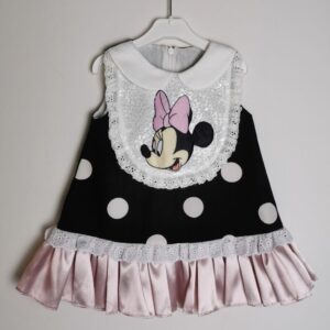 Minnie Mouse Baskılı Doğum Günü Elbisesi
