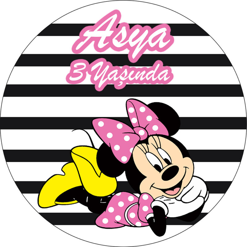 Sevimli Minnie Mouse Konsept Parti Afişi