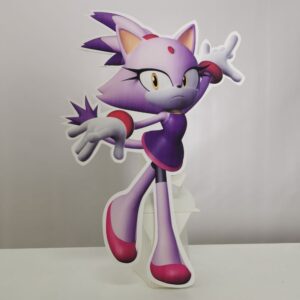 Sonic Temalı Kedi Blaze Parti Maketi - Ayaklı