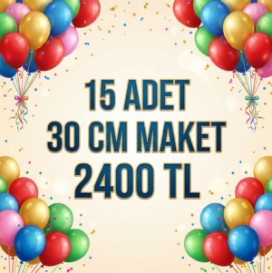 30 cm Konsept Ayaklı Parti Maketleri - 15 Adet Kampanya