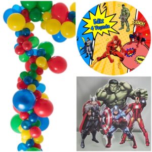 Süper Kahramanlar Konsept Mini Butik Set - Zincir Balonlu