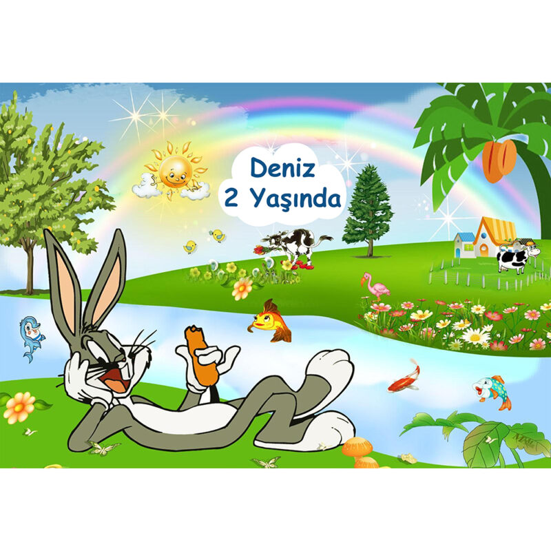 Looney Tunes Konsept Bugs Bunny Parti Afişi