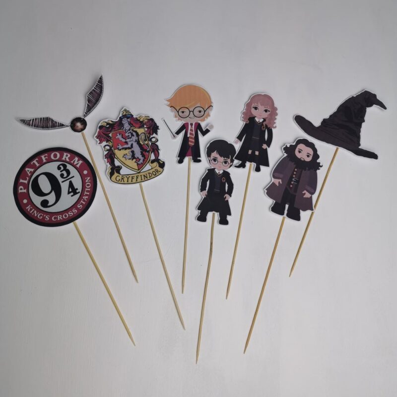 Harry Potter Konsept Doğum Günü Pasta Süsü Kürdanları