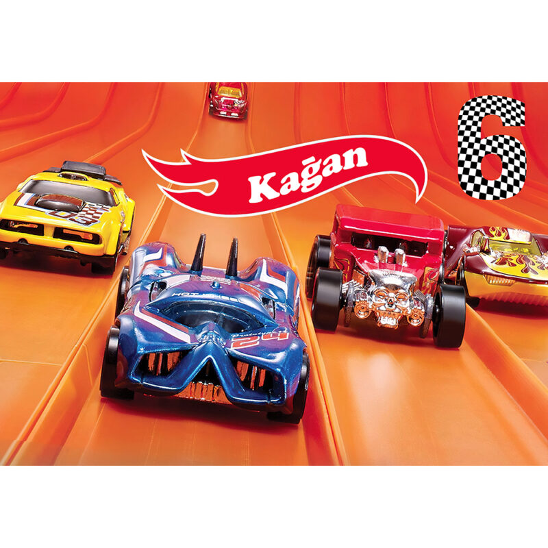 Hot Wheels Konsept Doğum Günü Parti Afişi