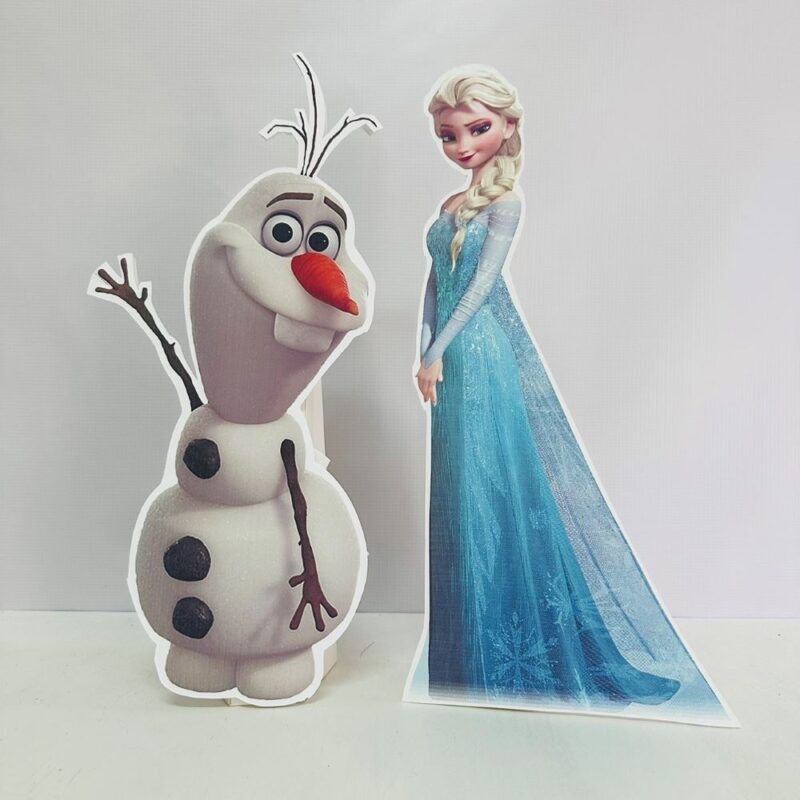 40 cm Frozen Elsa ve Olaf Maket Seti - Ayaklı