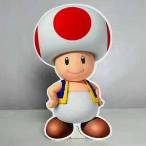 Super Mario Konsept Doğum Günü Toad Maketi - Ayaklı