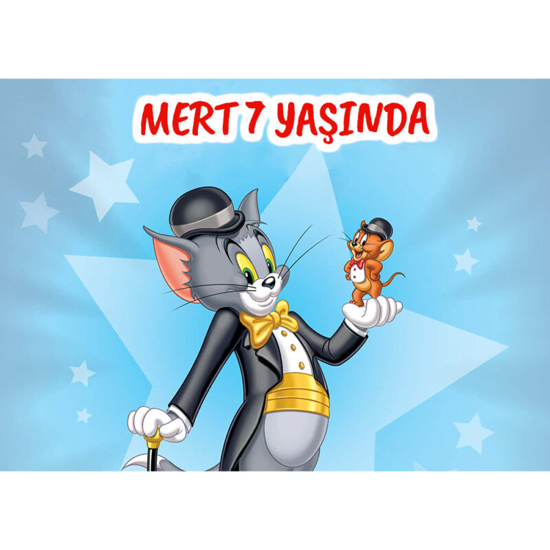 Tom ve Jerry Konsept Doğum Günü Afişi