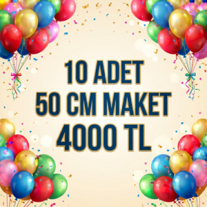 50 cm Konsept Ayaklı Parti Maketleri - 10 Adet Kampanya
