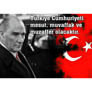 Atatürk Cumhuriyet Bayramı Mesajlı Afiş