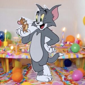 Tom ve Jerry Ayaklı Pano Maket Dekor – 170 cm Dev Boy