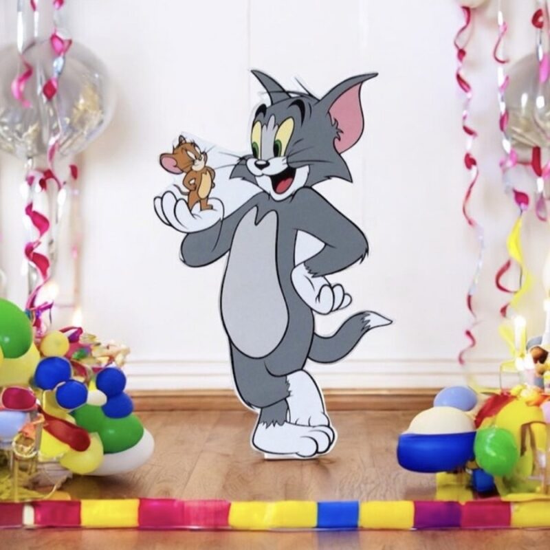 Tom ve Jerry Ayaklı Pano Maket Süs