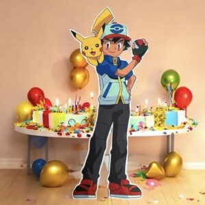 Pokemon Ash Ketchum Ayaklı Pano Maket Dekor – 170 cm Dev Boy