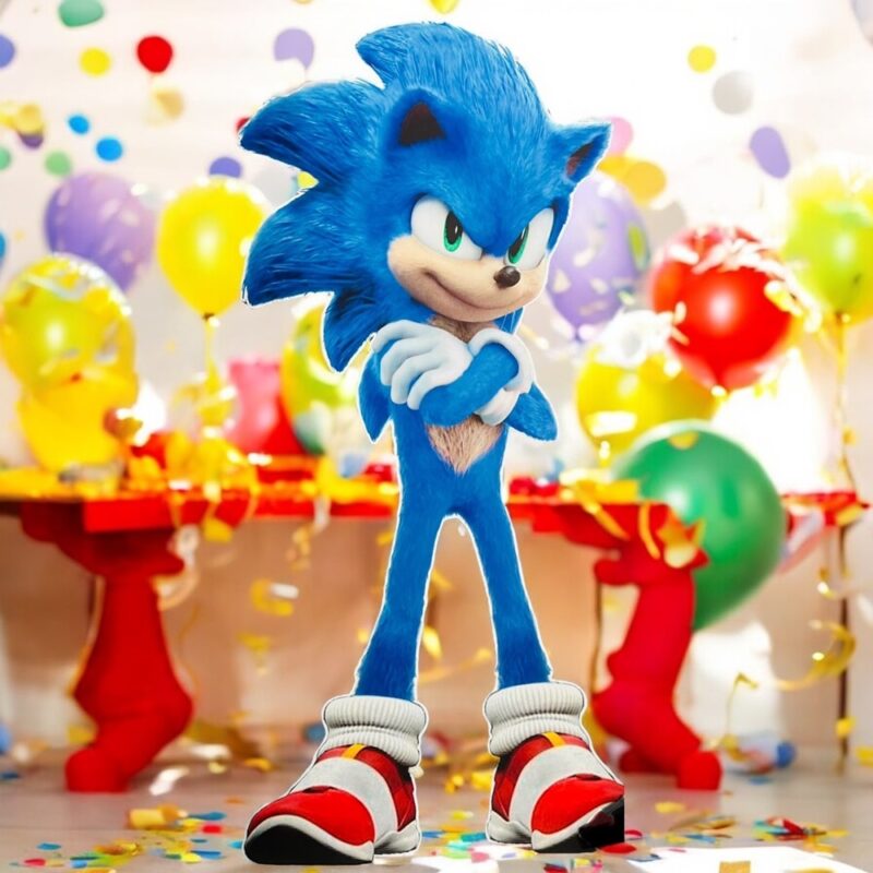 Sonic Ayaklı Pano Maket Dekor – 170 cm Dev Boy