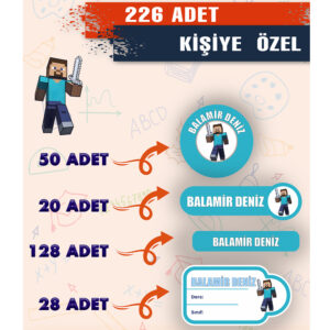 Minecraft İsimli Okul Etiketi