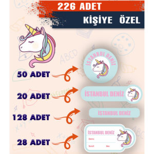 Unicorn İsimli Okul Etiketi