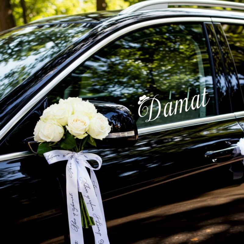 Düğün Arabası Gelin Damat İsim Etiketi