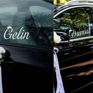 Düğün Arabası Gelin Damat İsim Etiketi