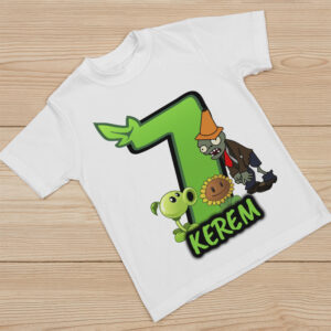 Plants Zombies Konsept Kişiye Özel Baskılı Tişört