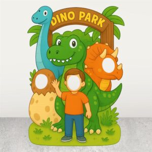 Dinozor Parkı Fotoğraf Çektirme Maket Pano - Ayaklı