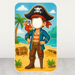 Hazine Bulan Korsan Fotoğraf Çektirme Pano Maket - Ayaklı