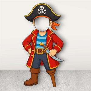 Korsan Çocuk Fotoğraf Çektirme Pano Maket - Ayaklı