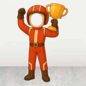 Kupa Kaldıran Pilot Fotoğraf Çektirme Maket Pano - Ayaklı