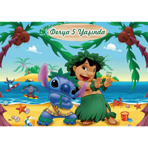 Lilo ve Stitch Temalı Parti Afişi