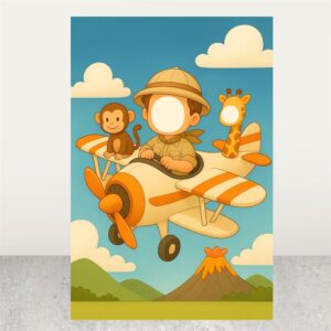 Safari Uçak Keşif Fotoğraf Çektirme Maket Pano - Ayaklı