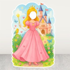 Şato Önü Prenses Fotoğraf Çektirme Pano Maket - Ayaklı