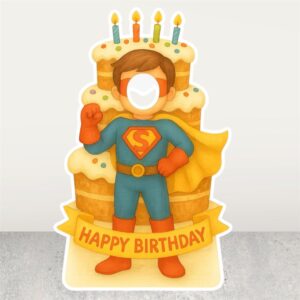 Süper Doğum Günü Kahramanı Fotoğraf Çektirme Maket Pano - Ayaklı