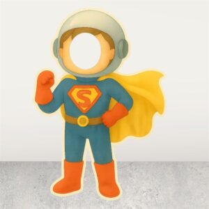 Süper Kahraman Fotoğraf Çektirme Maket Pano - Ayaklı