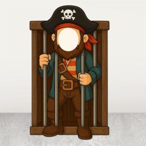 Tutsak Korsan Fotoğraf Çektirme Pano Maket - Ayaklı