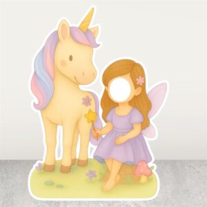 Unicorn Konsept Fotoğraf Çektirme Pano Maket - Ayaklı