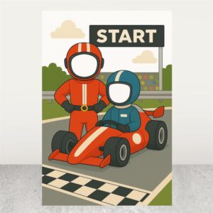 Yarış Start Noktası Fotoğraf Çektirme Maket Pano - Ayaklı