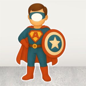 Zırhlı Süper Kahraman Fotoğraf Çektirme Maket Pano - Ayaklı