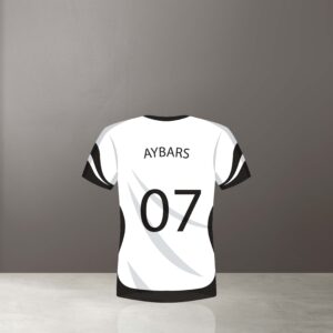 Futbol Konsepti Siyah - Beyaz Forma Maket