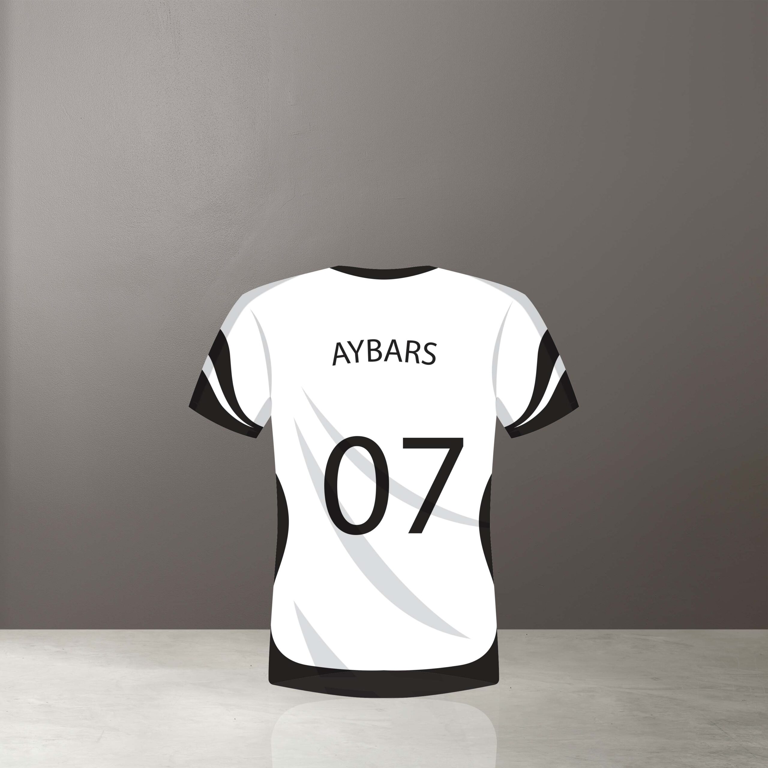 siyah-beyaz forma Futbol Konsepti Siyah - Beyaz Forma Maket