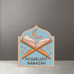 Hoşgeldin Ramazan Yazılı Rahle Maket Pano - Ayaklı