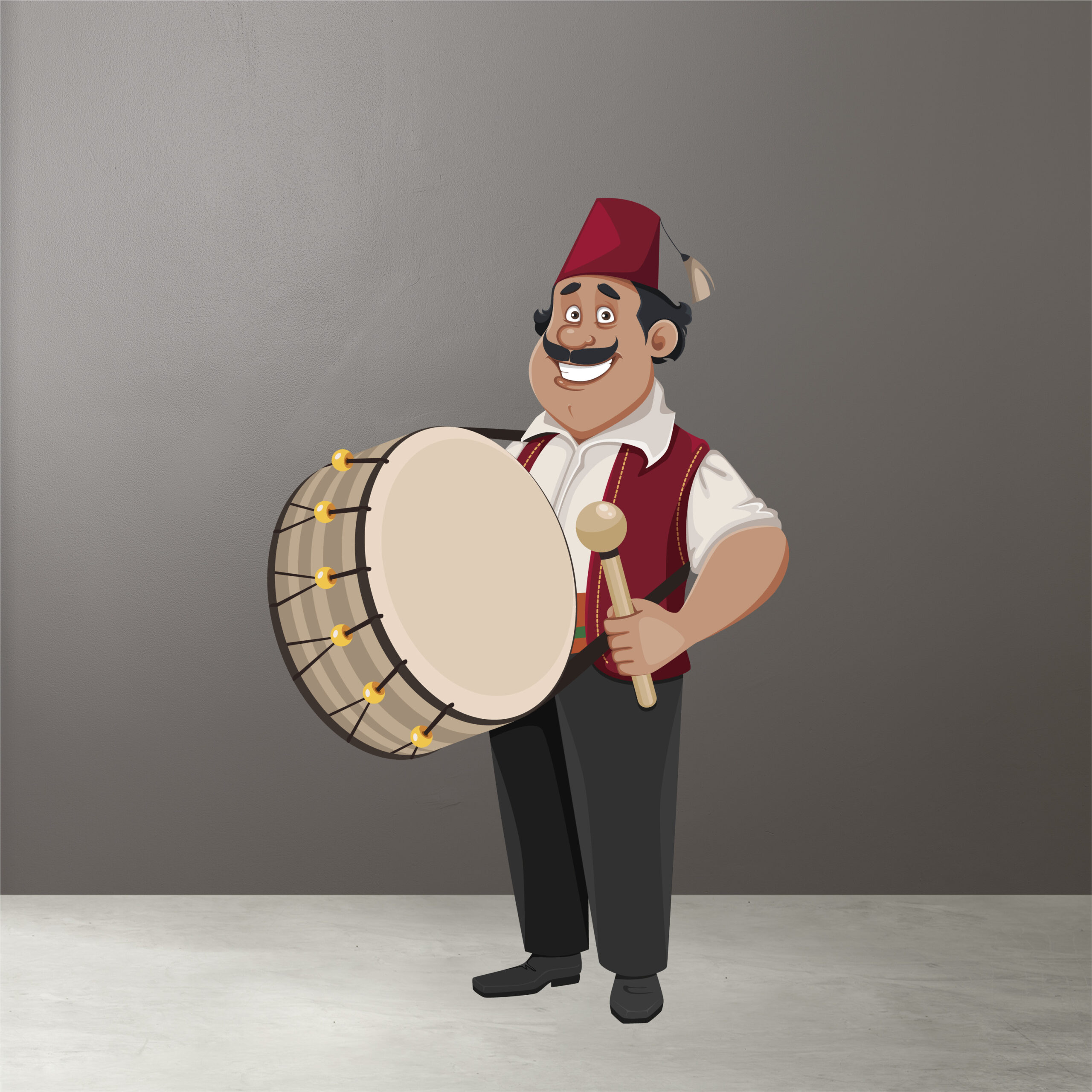 Ramazan Davulcusu Maket Pano - Ayaklı