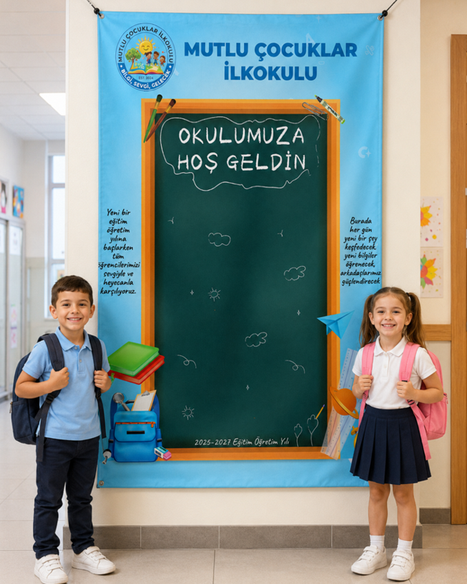 Okulumuza Hoşgeldin Yazılı Branda - Afiş - Görsel 2