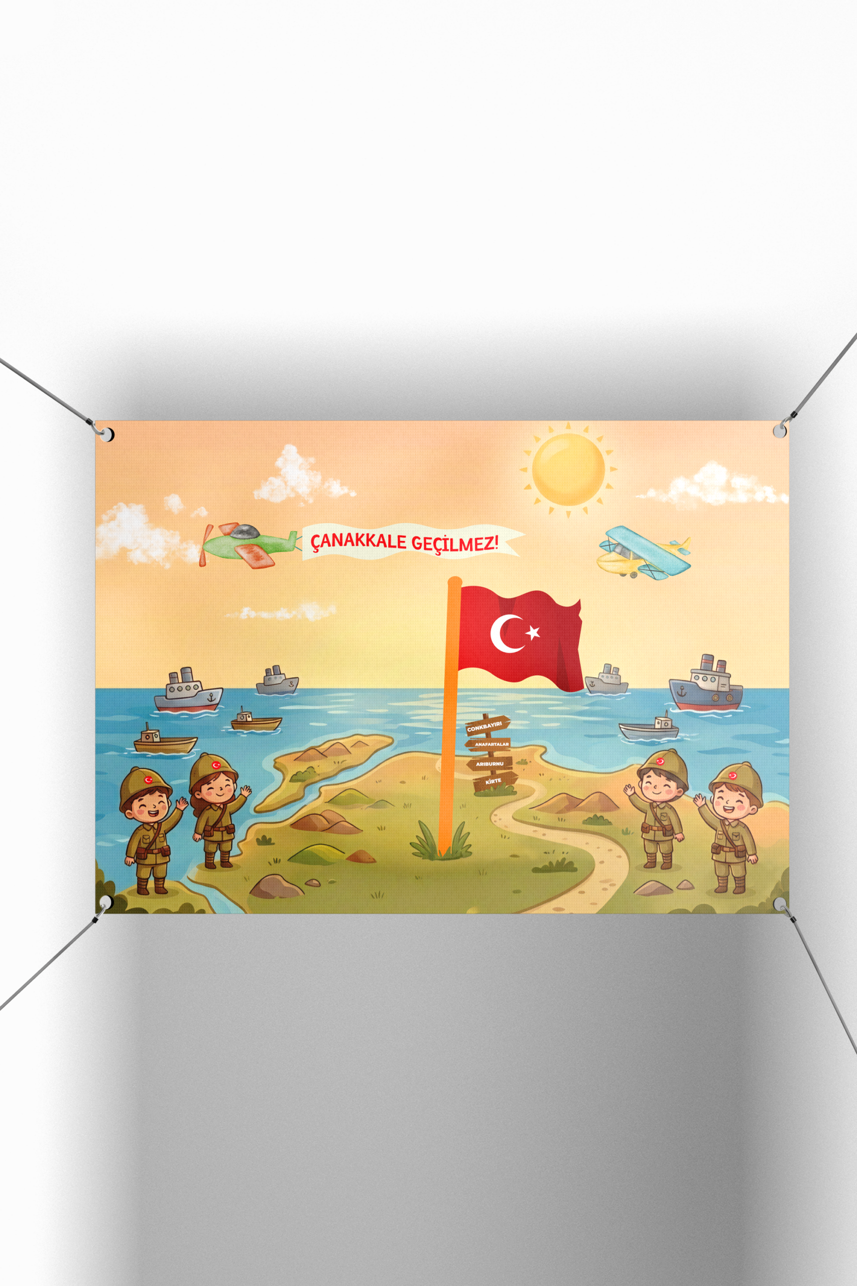 Çanakkale Geçilmez Yazılı Branda - Afiş