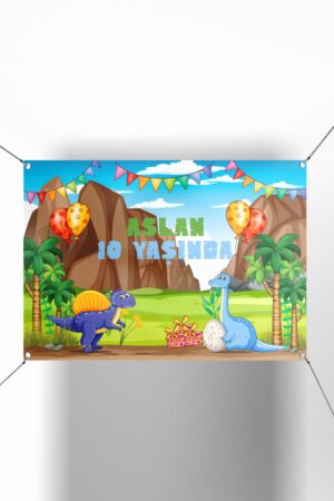 Dinozor Temalı Kişiye Özel Branda - Afiş