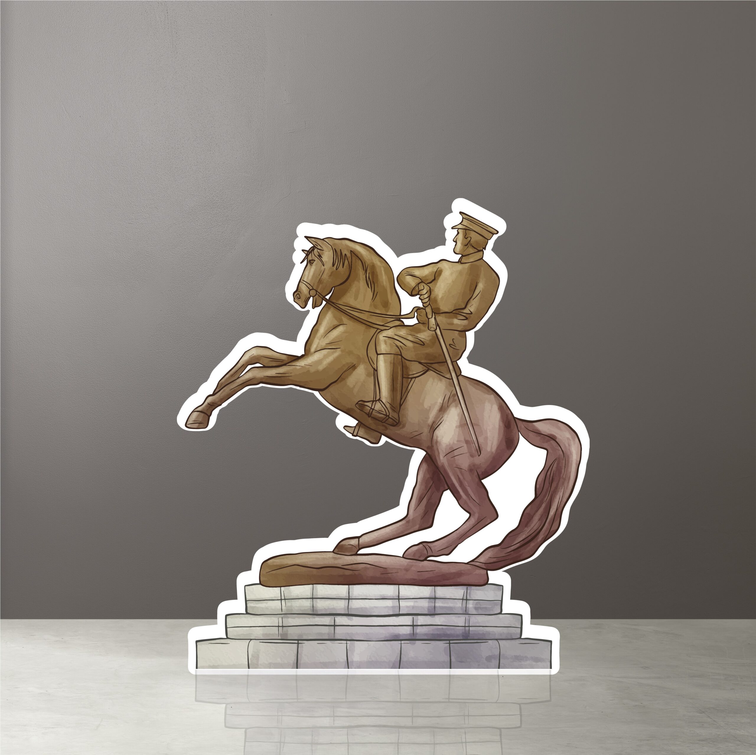 Atın Üzerinde Atatürk Maketi - Ayaklı